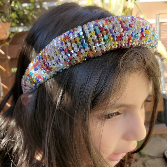 CRYSTAL covered headband dazzling prom wedding NWOT - Picture 4 of 9